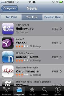 Aplicatia HotNews.ro pentru iPhone