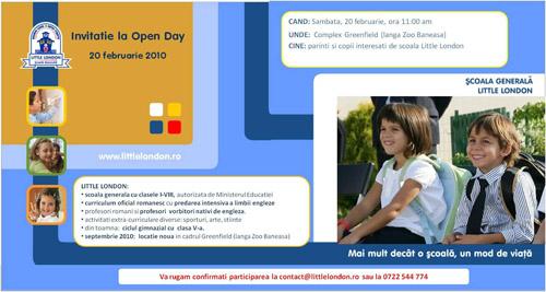 Invitatie Open Day Little London