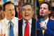 David Cameron, Gordon Brown si Nick Clegg