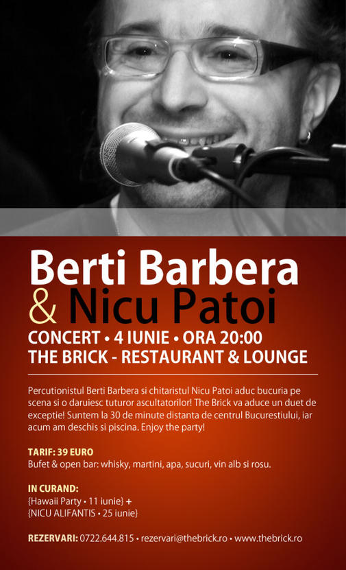 Berti Barbera si Nicu Patoi in concert