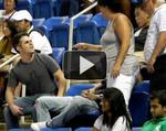 incident in tribune la US Open
