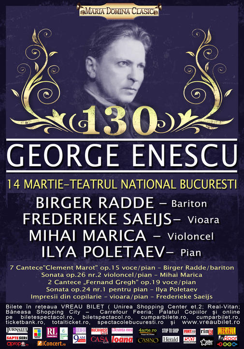 afis "George Enescu - 130"