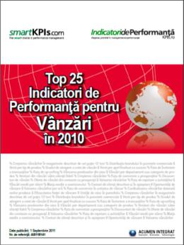 Top 25 KPIs pentru Vanzari in 2010