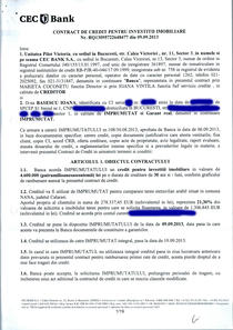 Contract de credit Ioana Basescu