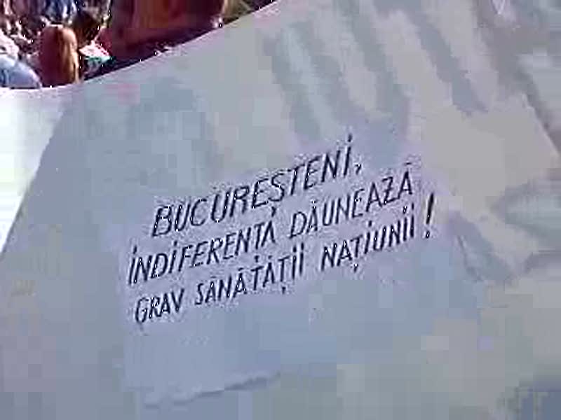 BNS - video de la marsul de protest din Bucuresti 28 septembrie 2010 (3)