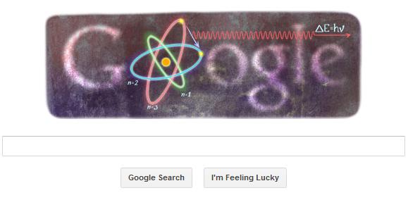 Logo Google, omagiu Niels Bohr