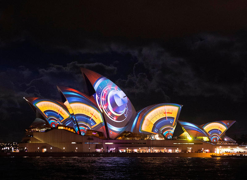 Opera din Sydney, acoperita de proiectii animate
