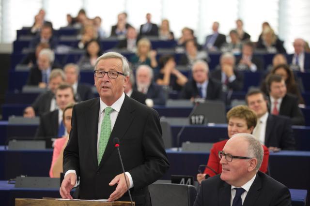 Jean Claude Juncker, in plen la Strasbourg 
