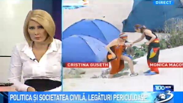 Monica Macovei si Cristina Guseth, fotografii difuzate de Antena 3