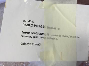 Pablo Picasso - Lupta Centaurilor III eticheta