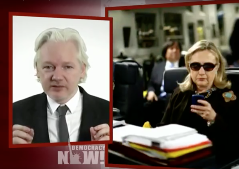 Assange spune ca Hillary Clinton e la fel de rea ca Trump