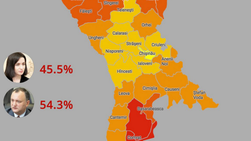 Alegeri R. Moldova: Cum au votat raioanele