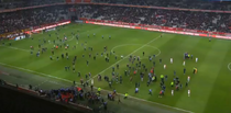 Suporterii echipei Lille au invadat terenul