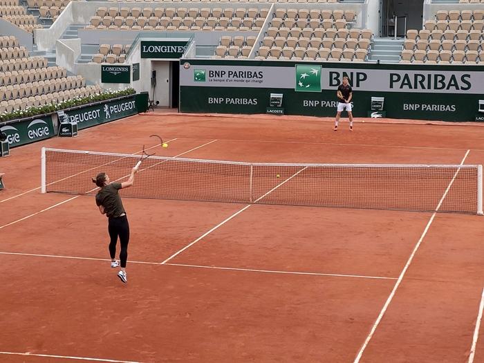 Simona Halep, antrenament pe Lenglen