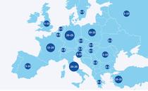 Numarul de sit-uri de productie pentru aparate electrocasnice in tarile europene
