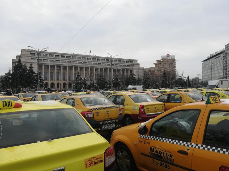 Video Foto Update Un Nou Protest Al Taximetriștilor In Piața
