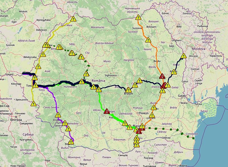 Transit corridors in Romania - COVDI-19