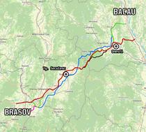 Traseele propuse pentru A13 Brasov - Bacau