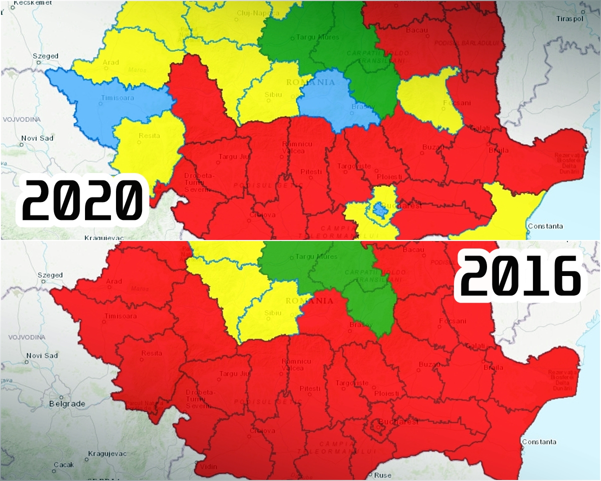 Fraud Accompany stationery INTERACTIV Cum s-a schimbat harta României politice în patru ani - Alegerile  2020 vs Alegerile 2016 - HotNews.ro