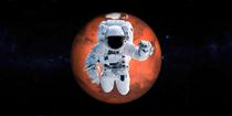 Astronaut si planeta Marte