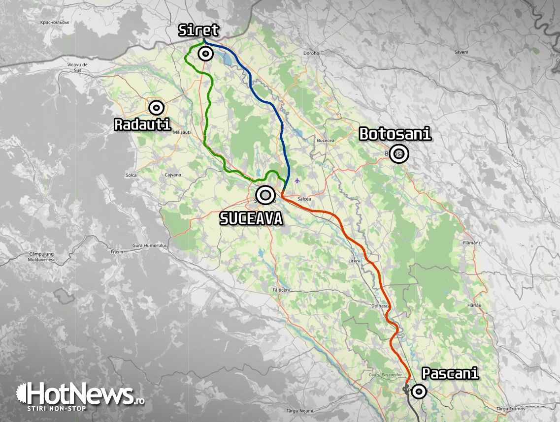 Smoothly Simulate master's degree HARTĂ INTERACTIVĂ Autostrada „Moldovei” A7 Pașcani - Suceava - Siret:  Variantele de traseu analizate oficial - HotNews.ro