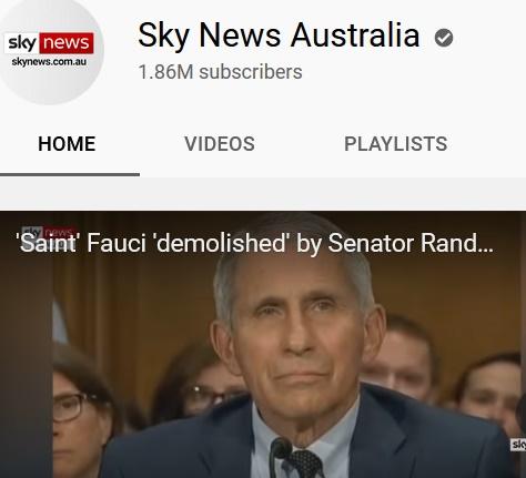 Contul de YouTube al Sky News Australia