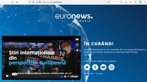 Pagina de internet a Euronews Romania