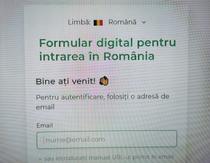 Formular digital de intrare in România