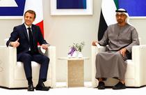 Emmanuel Macron alaturi de printul mostenitor al Emiratelor Arabe Unite