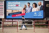 Afis electoral al partidului Slovacia Progresista