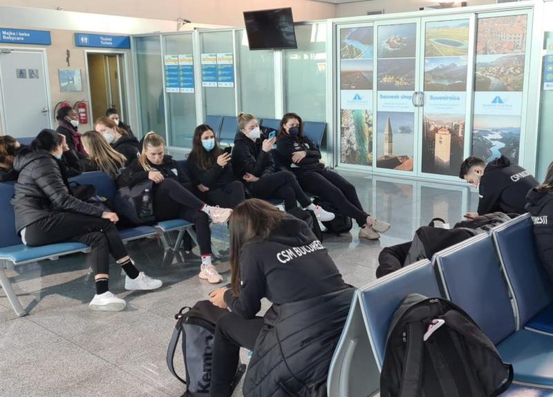 CSM Bucuresti, blocata pe aeroportul din Podgorica