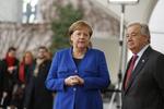 Angela Merkel alaturi de secretarul general al ONU, Antonio Guterres