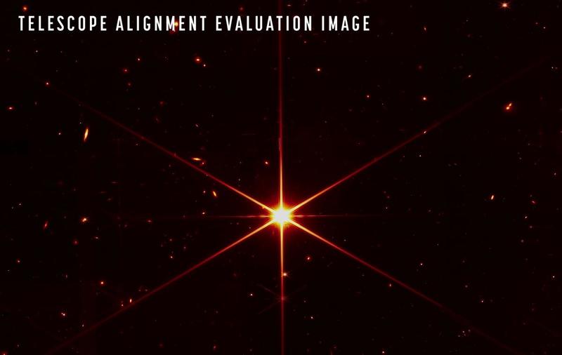 O imagine de evaluare a alinierii instrumentelor optice ale James Webb - Copy