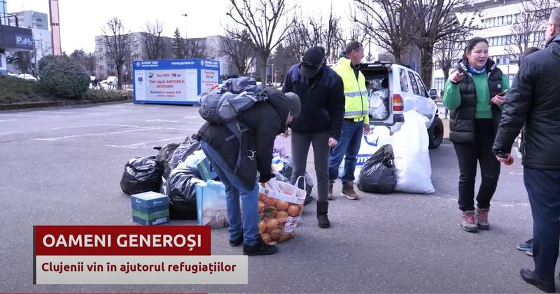 Clujenii strang ajutoare pentru refugiatii ucraineni