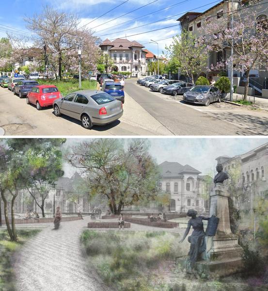 Propunere de amenajare a spatiului public dintre Parcul Ionid și Grădina Icoanei