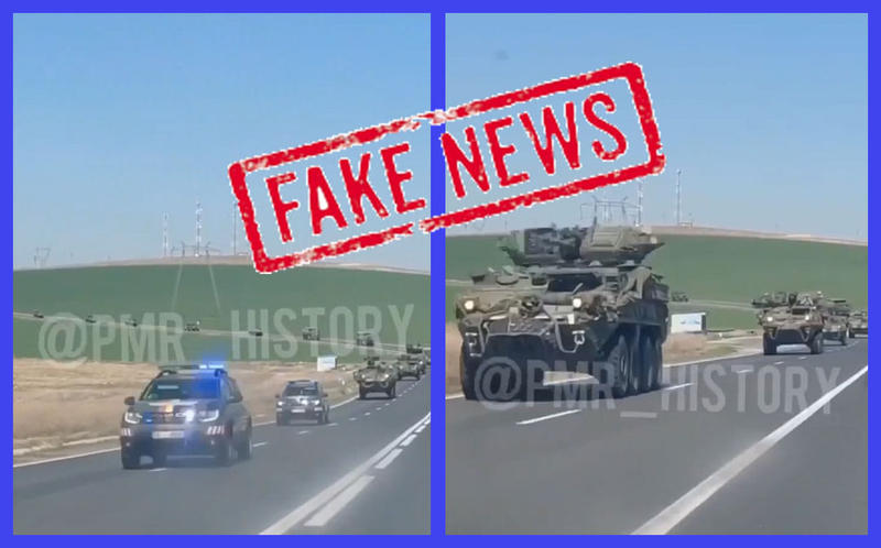 Fake News cu un convoi militar american ce s-ar fi deplasat din românia spre Ucraina