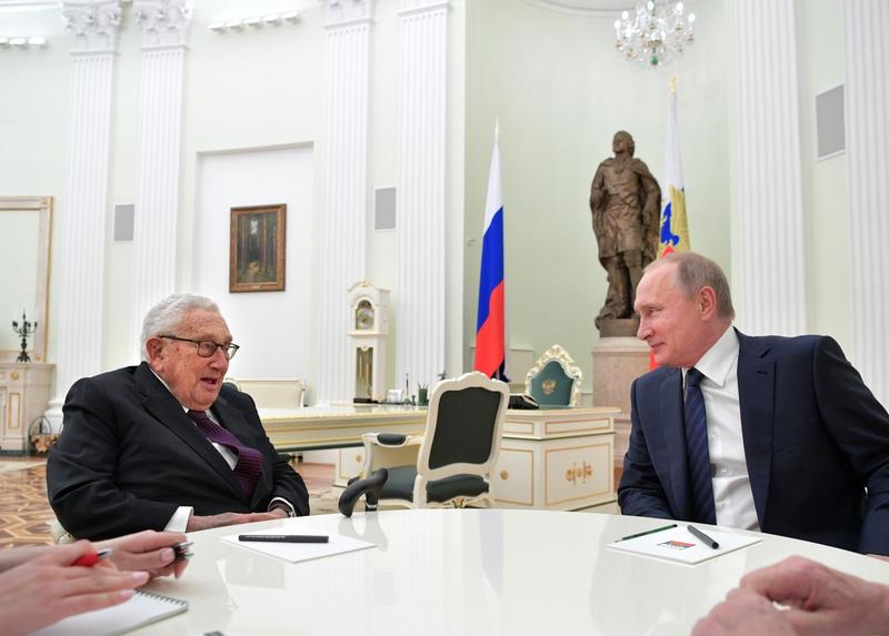 Henry Kissinger in timpul unei vizite la Moscova din 2017