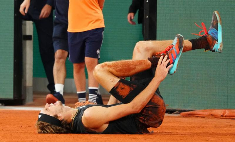 Alexander Zverev, accidentare grava la Roland Garros
