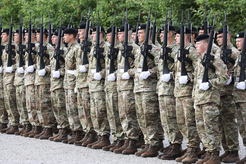 Soldati danezi la o ceremonie in Copenhaga