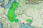 Evolutia unui nor radioactiv pornit de la centrala Zaporojie - simulare