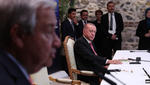 Recep Tayyip Erdogan și secretarul general al ONU