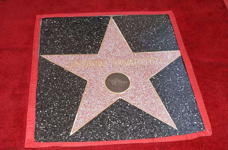 Steaua lui Luciano Pavarotti de pe Hollywood Walk of Fame