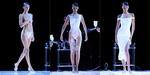 Manechilnul Bella Hadid a fost stropit cu un lichid care s-a transformat în rochie la Săptămâna Modei de la Paris