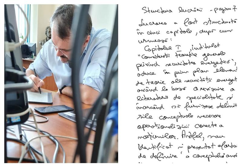 Cristian Ghinea transcriind lucrarea de doctorat al lui Lucian Bode