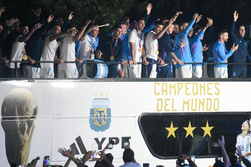 Argentina, campioana lumii, la sosirea la Buenos Aires