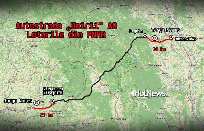 Autostrada Unirii - Sectoarele Targu Mures - Miercurea Nirajului si Leghin - Targu Neamt