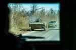 Patrule ale armatei ucrainene în apropiere de linia de front din Donbas
