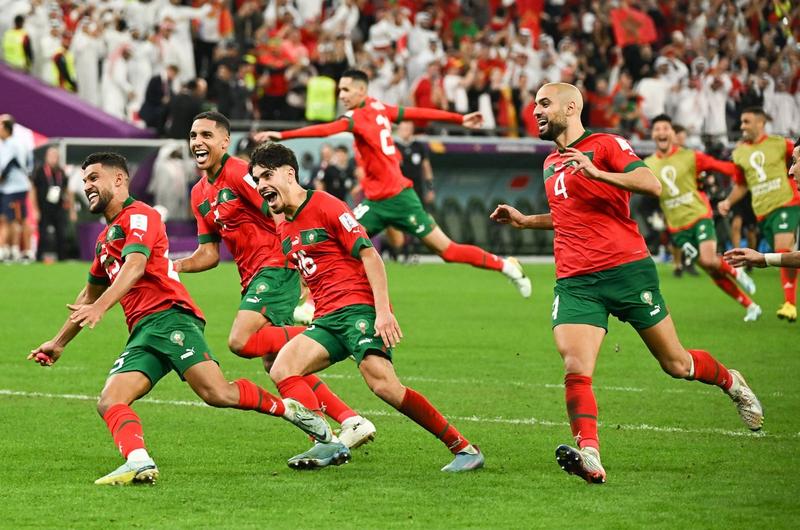 Bucuria jucatorilor marocani la CM 2022 Qatar