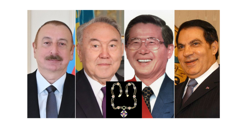 Ilham Aliev, Nursultan Nazarbaev, Alberto Fujimori și Abidine Ben Ali 