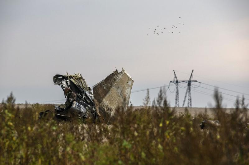Avion rusesc distrus de ucraineni in Harkiv
